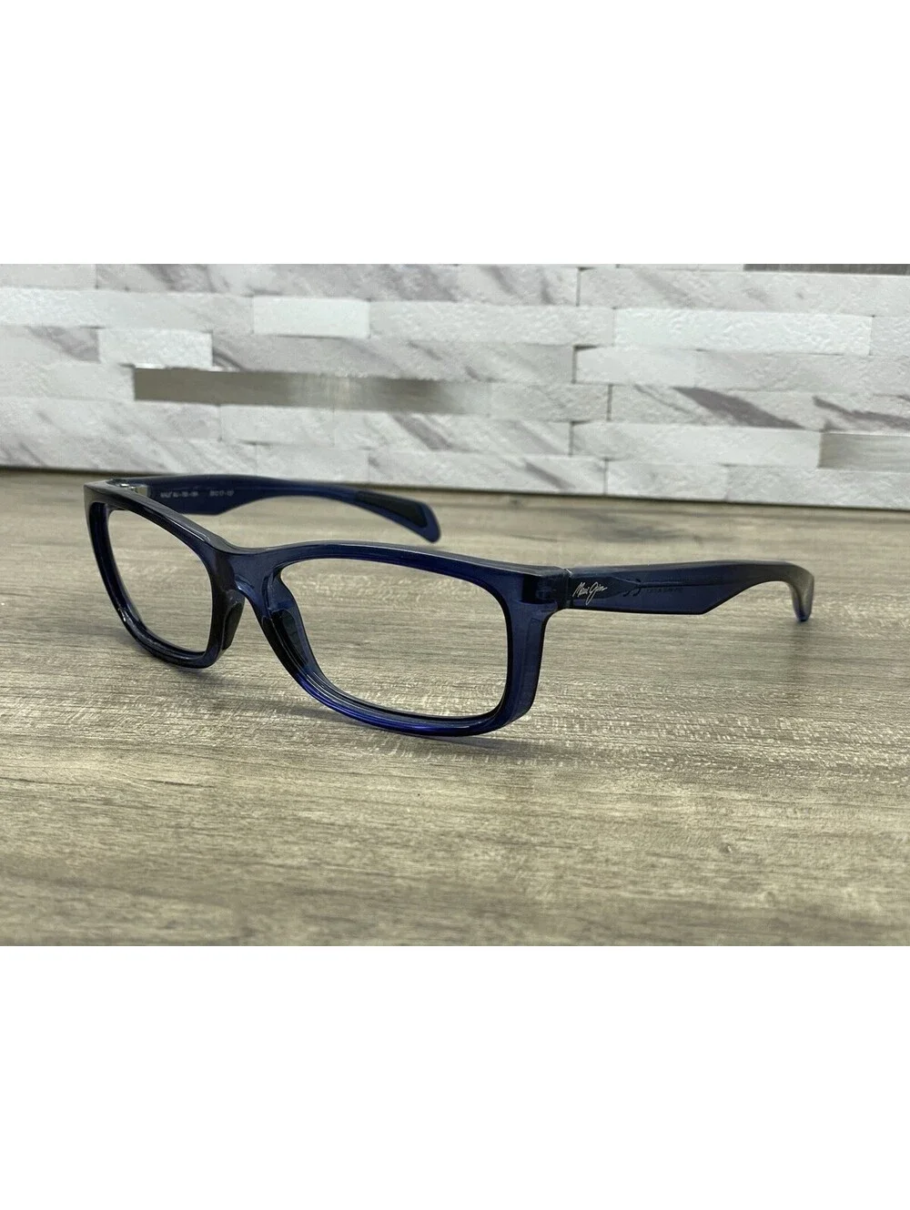 Rare Maui Jim Puhi MJ785-08A Translucent Blue Sunglasses 59[]17-135 *FRAMES ONLY